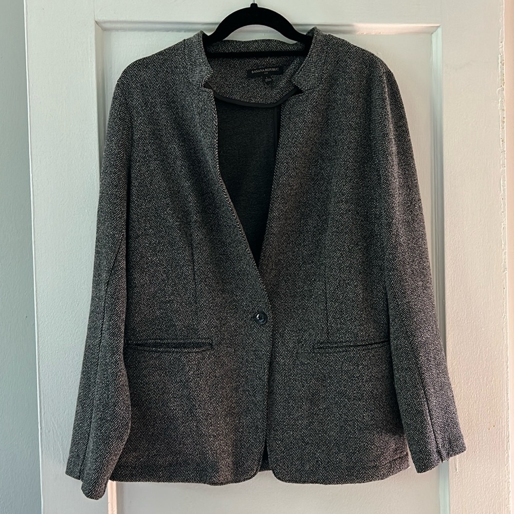 Black and white banana republic jacket